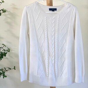 Karen Scott Cable-Knit Cotton Sweater